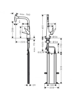 Hansgrohe Talis Select M51 rozsdamentes acél hatású konyhai csaptelep kihúzható kifolyóval 73867800