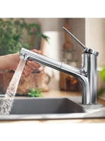 Hansgrohe Zesis M33 Konyhai csaptelep 2jet, kihúzható kifolyóval, króm 74800000