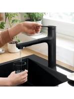 Hansgrohe Zesis M33 konyhai csaptelep 2 jet kihúzható kifolyóval, matt fekete 74801670