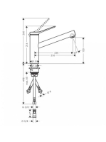 Hansgrohe Zesis M33 egykaros konyhai csaptelep alacsony nyomáshoz, króm 74806000