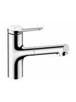 Hansgrohe Zesis M33 konyhai csaptelep Eco 140, kihúzható fejjel 2 jet, króm 74810000