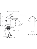 Hansgrohe Vivenis egykaros mosdócsaptelep 80, automata lefolyógarnitúrával, matt fehér 75010700