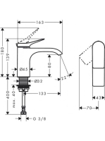 Hansgrohe Vivenis hidegvizes csaptelep 80, lefolyógarnitúra nélkül, matt fehér 75013700