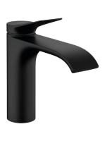 Hansgrohe Vivenis egykaros mosdócsaptelep 110, automata lefolyógarnitúrával, matt fekete 75020670