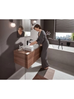 Hansgrohe Vivenis egykaros mosdócsaptelep 110, automata lefolyógarnitúrával, matt fekete 75020670