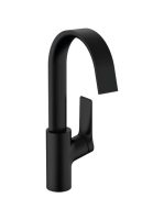 Hansgrohe Vivenis mosdócsaptelep elforgatható kifolyóval, lefolyógarnitúrával, matt fekete 75030670