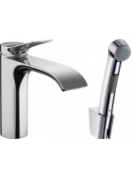 Hansgrohe Vivenis Egykaros mosdócsaptelep bidé kézizuhannyal és zuhanycsővel, króm 75210000