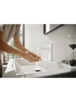 Hansgrohe Finoris egykaros mosdócsaptelep 100, push-open lefolyógarnitúrával matt fehér 76010700