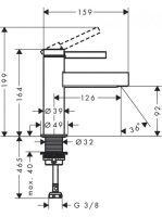 Hansgrohe Finoris Hidegvizes csaptelep 100, lefolyógarnitúra nélkül króm 76013000