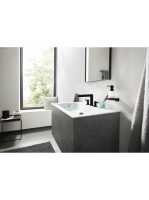 Hansgrohe Finoris 3 lyukú mosdócsaptelep 110, push-open lefolyógarnitúrával matt fekete 76033670