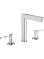 Hansgrohe Finoris 3 lyukú mosdócsaptelep 160, push-open lefolyógarnitúrával króm 76034000
