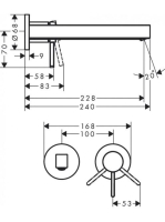 Hansgrohe Finoris egykaros falsík alatti mosdócsaptelep, 22,5 cm-es kifolyóval matt fekete 76050670