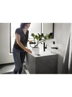Hansgrohe Finoris mosdócsaptelep 230, kihúzható kifolyóval, lefolyógarnitúrával matt fekete 76063670