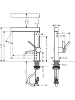 Hansgrohe Finoris mosdócsaptelep 230, kihúzható kifolyóval, lefolyógarnitúrával matt fekete 76063670