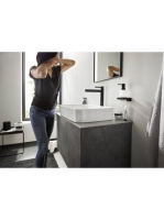 Hansgrohe Finoris egykaros mosdócsaptelep 260, mosdótálakhoz, push-open lefolyógarnitúrával matt fekete 76070670