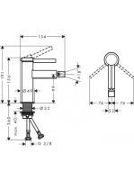 Hansgrohe Finoris egykaros bidécsaptelep push-open lefolyógarnitúrával króm 76200000