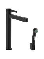 Hansgrohe Finoris mosdó csaptelep 260 lefolyógarnitúrával, bidé kézizuhannyal, matt fekete 76220670