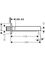 Hansgrohe Finoris Fürdőkifolyó matt fehér 76410700
