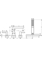 Hansgrohe Finoris peremre szerelhető kádcsaptelep, 4 szerelési lyukkal, sBox-szal matt fekete 76444670