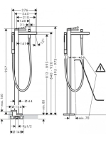 Hansgrohe Finoris egykaros szabadonálló kádcsaptelep matt fekete 76445670