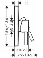 Hansgrohe Finoris egykaros zuhanycsaptelep falsík alatti szereléshez matt fekete 76615670
