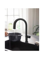 Hansgrohe Aqittura M91 Vízszűrős konyhai csaptelep 210, kihúzható zuhanyfejjel és indítókészlettel, matt fekete 76801670