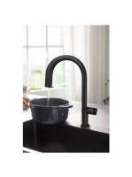 Hansgrohe Aqittura M91 Vízszűrős konyhai csaptelep 210, kihúzható zuhanyfejjel, matt fekete 76803670