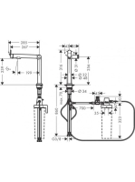 Hansgrohe Aqittura M91 Vízszűrős konyhai csaptelep 240, króm 76804000