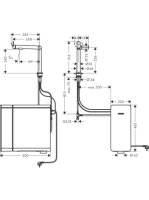 Hansgrohe Aqittura M91 vízszűrős matt fekete konyhai csaptelep és szódakészítő rendszer 240, kihúzható zuhanyfejjel, 1jet, sBox 76837670