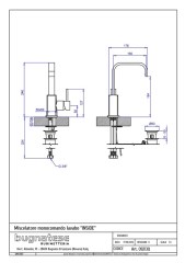 Bugnatese Inside 9213Q - mosdócsaptelep leeresztővel tört kifolyóval