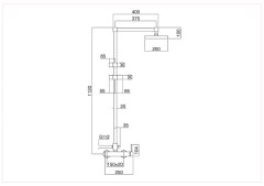 Bugnatese Inside 9236C - esőztető rendszer fej- és kézizuhannyal