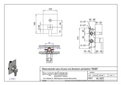 Bugnatese Inside 9272 - fal alatti váltós zuhanycsaptelep