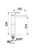 Jika Mio egykaros magasított mosdó csaptelep, króm 3111V80041201