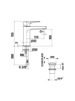Jika Cubito N álló mosdó csaptelep leeresztő nélkül H3111X10041101