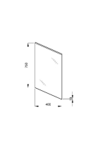 Jika Lyra tükör, fehér 40x75cm 4531810383041