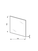Jika Lyra tükör, fehér 70x75cm 4532110383041