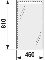 Jika Clear tükör 45x81cm LED világítással 4557051731441