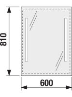 Jika Clear tükör 60x81cm LED világítással 4557251731441
