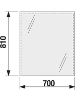 Jika Clear tükör világítás nélkül 70x81cm 4557311731441