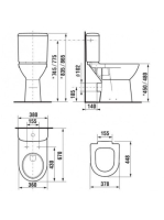 Jika Deep by Jika magasított monoblokkos álló WC csésze 8236160000001