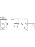 Jika Deep By Jika Kombi WC, alsó bekötésű tartállyal 8266160002811