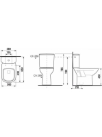 Jika Deep By Jika Kombi WC, oldalsó bekötésű tartállyal 8266170002801