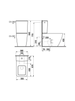 Jika Cubito Pure kombi WC tartály oldalsó bekötésű, Perla felülettel H8284221002801