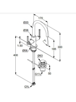 Kludi Nova Fonte Puristic ECO mosdócsaptelep lefolyógarnitúrával króm 201180515
