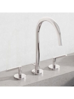 Kludi Nova Fonte Puristic háromlyukú mosdócsaptelep lefolyógarnitúrával ECO króm 201430515