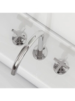 Kludi Nova Fonte Classic ECO háromlyukú mosdócsaptelep lefolyógarnitúrával króm 201430520