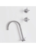 Kludi Nova Fonte Classic ECO háromlyukú mosdócsaptelep lefolyógarnitúrával króm 201430520