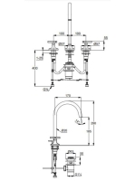 Kludi Nova Fonte Déco háromlyukú ECO mosdócsaptelep lefolyógarnitúrával króm 201430539
