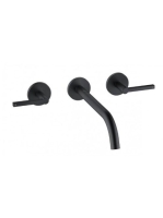 Kludi Nova Fonte Puristic komplett fali mosdócsaptelep 240 mm kinyulással, matt fekete 201463915