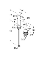 Kludi Nova Fonte Pura 75 egykaros mosdócsaptelep Push-Open leeresztőszeleppel, króm 202660515